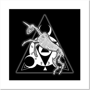 Goth Witch Unicorn Skeleton Astrology Posters and Art